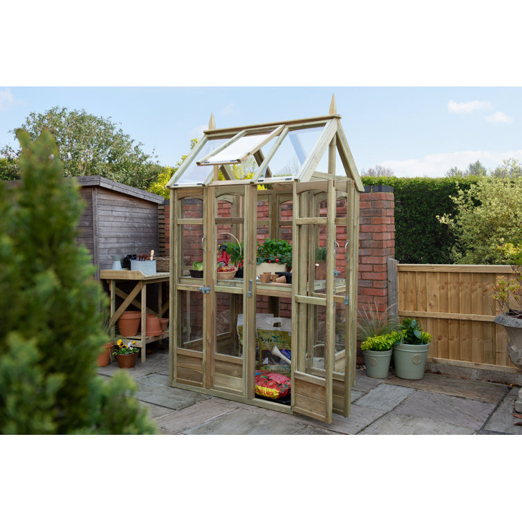 Forest Garden 3 Ft W x 4 Ft D Greenhouse Wayfair.co.uk